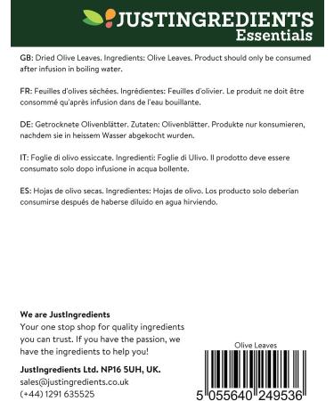 JustIngredients Essential Olive Leaves 250 g - Pack of 4 - Buy Online on GoSupps.com