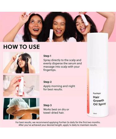 SRBIRD Advanced Natural Hair Growth Oil Spray - Promotes thicker healthier hair repairs and prevents hair loss. 50ml bottle for stronger fuller hair (1 PCS) - Buy Online on GoSupps.com