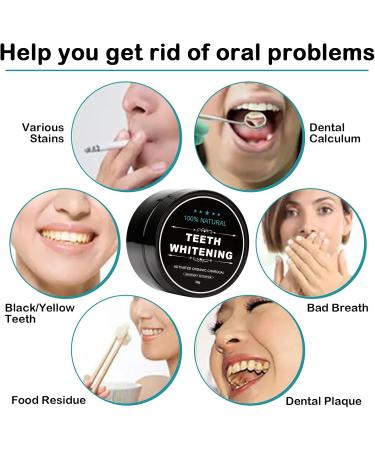 Omlalayi Teeth Whitening Powder - 2er-Pack Activated Charcoal for Stain Removal & Fresh Breath | Natural Tooth Cleaning Solution - Buy Online on GoSupps.com