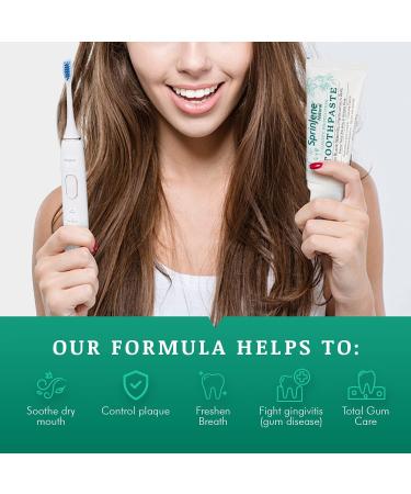 Buy SprinJene Natural SLS Free Toothpaste with Fluoride - Cavity Protection Gum Health & Fresh Breath - Vegan Gluten Free 4 Pack - Buy Online on GoSupps.com