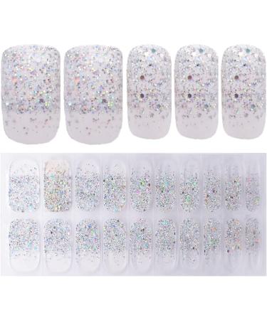 LIFOOST Glitter Gel Nail Polish Stickers - 20 Extra-Long Gel Manicure Strips - Buy Online on GoSupps.com