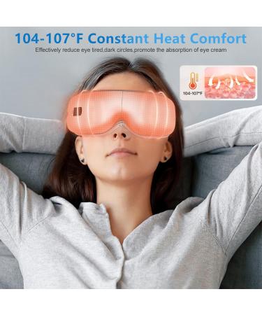 Cabishy Heated Eye Massager with Bluetooth - Migraine Relief & Relaxation | 5 Massage Modes for Better Sleep - Buy Online on GoSupps.com