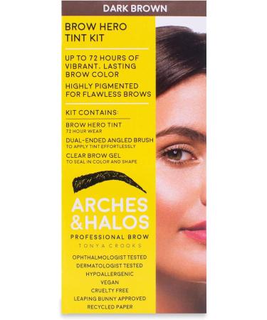  Arches & Halos Arches & Halos Brow Hero Tint Kit - Dark Brown - Semi-Permanent Tinting Kit for Perfectly Natural Shaded Brows - Includes Clear Gel Tint and Brow Shaper Brush - Temporary 72-Hour Pigment - 3 pcs - Buy Online on GoSupps.com