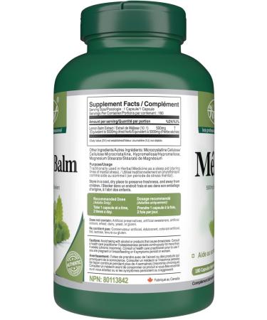 VORST Lemon Balm 500mg With 10:1 Extract Ratio (5000mg Raw Herb Equivalent) 180 Vegan Capsules | Supplement for Sleep & Digestive Aid | Melissa Mint Leaf Extract Powder Pills | 3 Bottles 3 Count (Pack of 1) - Buy Online on GoSupps.com