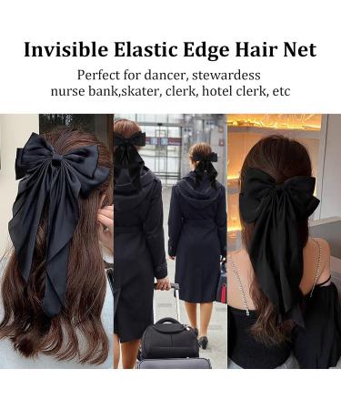 INBOLM Big Bow Hair Clips with Long Silky Satin Bow Hair Clip Hair Bows for Women Vintage Big Bowknot Hairpin Soft Satin Silky Solid Color Hair Clip for Women Girls(Black) - Buy Online on GoSupps.com