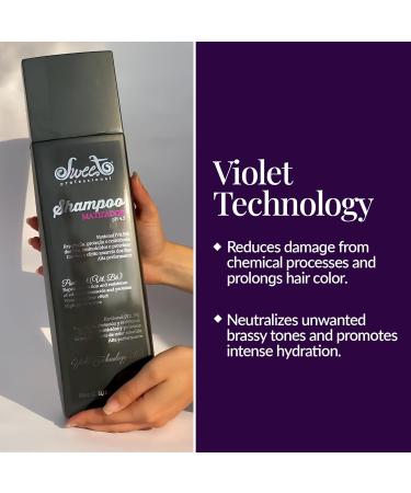 Best Platinum Matizing Shampoo & Conditioner Set | No Yellow Tones for Blonde & Gray Hair | Intense Nutrition | 980ml - Sweet Pro - Buy Online on GoSupps.com