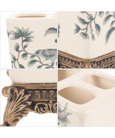 Vintage Ceramic Toothbrush Holder for Bathroom - Alipis American Style Storage - Buy Online on GoSupps.com