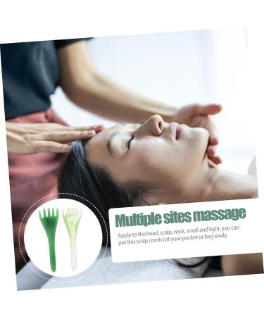 Magiclulu 4-Piece Hair Comb & Scalp Massager Set | Jade Massage Tool for Stress Relief & Relaxation | International Shipping Available - Buy Online on GoSupps.com