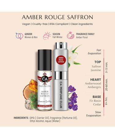 CA Perfume Duo Amber Rouge Saffron For Women Men Fragrance Body Oil + Parfum Set (0.27+0.33) Fl Oz - Buy Online on GoSupps.com