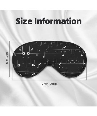 Black Music Notes Print Double-Sided Eye Mask | Soft & Light Blocking Sleep Enhancer - International Shipping Available - Buy Online on GoSupps.com