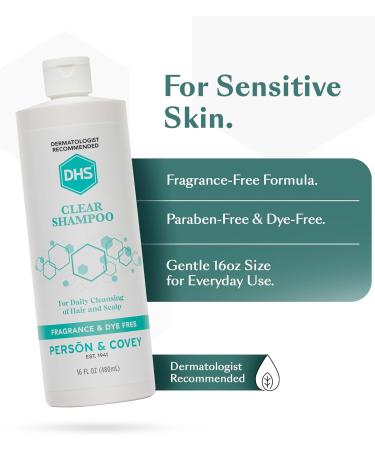 DHS Clear Shampoo 16 oz - Gentle Formula for Sensitive Scalp - Pack of 1 - Buy Online on GoSupps.com