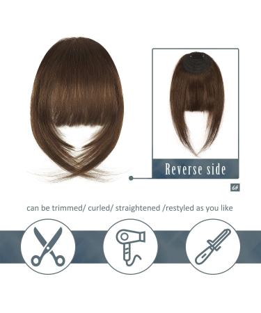 BARSDAR Clip-In Ponytail - 100% Remy Real Hair Temple Bangs | Medium Brown Human Hair Extensions for Women - Buy Online on GoSupps.com