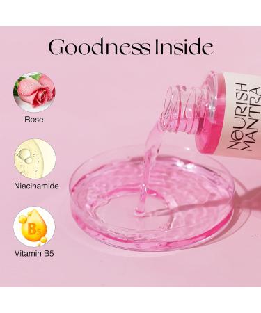Nourish Mantra Dewy Rose Toner - Radiant Skin with Rose De Mai Niacinamide & Vitamin B5 | Pore Tightening & Rejuvenating (150ml) - Shop Internationally - Buy Online on GoSupps.com