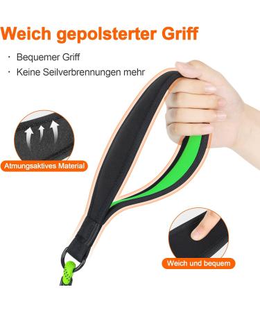 Aystkniet Bungee Tow Leash for Dogs - 3m to 20m Shock-Absorbing with Padded Handle & Reflective Threads Ideal for Medium & Large Dogs - Green - Buy Online on GoSupps.com
