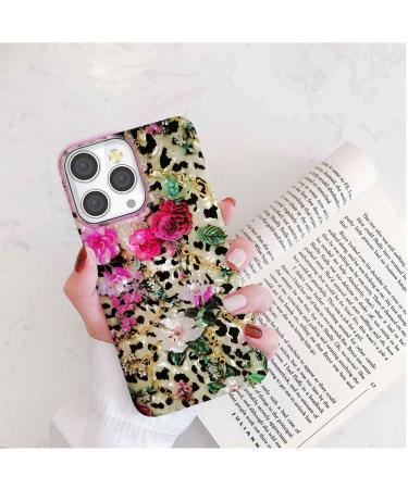 ARSTVEC iPhone 13 Pro Max Protective Cover | Glitter TPU Case for Women - Pink Flower & Leopard Patterns - Buy Online on GoSupps.com