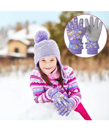 Tonifay Kids Winter Gloves - Waterproof Ski & Snowboard Gloves for Boys & Girls (Ages 2-13) - Fleece Lined Windproof PU Palm - Perfect for Snow & Biking - Pink (4-6 Years) - Buy Online on GoSupps.com
