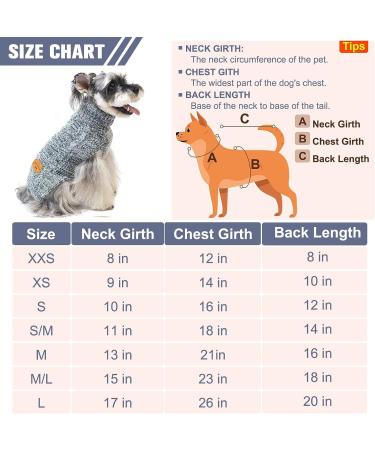 BEAUTYZOO Small Dog Sweater - Turtleneck Cable Knit Winter Coat for Small Medium Dogs (Retro Grey, M) - Buy Online on GoSupps.com