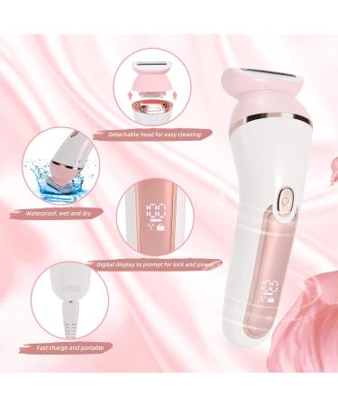 YHC Electric Shaver for Women - Cordless Wet & Dry 2-in-1 Razor for Legs Underarms Face Bikini Hair Removal - Waterproof Painless USB Rechargeable (Pink - Buy Online on GoSupps.com