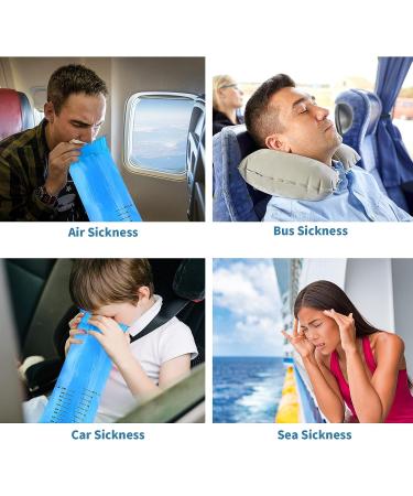 200 Disposable Vomit Bags 1000ml - Blue Nausea Bags for Travel, Motion Sickness, Pregnancy - Leak Resistant Emesis Bags - Aircraft & Car Sickness Bag - Barf Bags for Patients & Kids - Buy Online on GoSupps.com