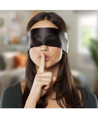 Lang Horn 2 pcs Silk Satin Blindfold Eye Mask - Soft Sleep Mask Gift (Black 155cm / 62 ) - Luxury Comfort for Better Sleep - Buy Online on GoSupps.com