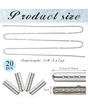 MTLEE Rhinestone Shoe Laces - Bling Diamond Hoodie String for Sneakers - Silver - 5.47 Yards - Buy Online on GoSupps.com