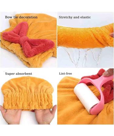 Super Absorbent Microfiber Hair Towel Wrap - Quick Drying Bow Tie Turban for Wet Hair Soft & Thick (Red - Buy Online on GoSupps.com