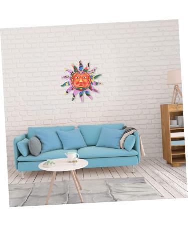 Alipis 1pc Sun Wall Hanging Garden Sun Art Decorative Outdoor Decor Vintage Decor Mexican Decor Pink Iron: - Buy Online on GoSupps.com