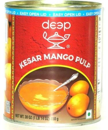 Deer Kesar Premium Sweetened Mango Pulp (2 Pack Total of 60oz)