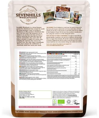 Sevenhills Wholefoods Organic Agar Agar Powder 100g - Pure Vegan Gelatin Substitute - Buy Online on GoSupps.com