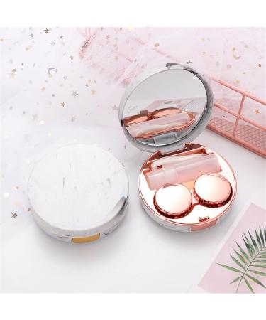 Portable Contact Lens Container with Mirror - Nfegsiya Rose Red Eyewear Kit for Travel | Round Housing & Glass Box - Buy Online on GoSupps.com