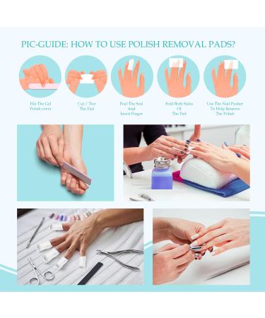 Nail Polish Remover Pads - 200 Pack Non Acetone Wipes for Home & Professional Use - Individually Wrapped Travel Kit - Buy Online on GoSupps.com