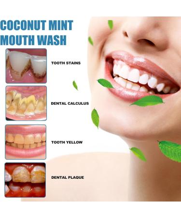 100ml Coconut Oil Mouthwash - Mint Oil for Fresh Breath Teeth Whitening & Healthier Gums - Buy Online on GoSupps.com