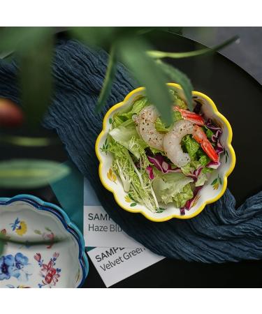 FURLOU Bowl Wavy Edge Ceramic Cake Bowl Household Hand Painted Fruit Salad Dessert Bowl Breakfast Rice Soup Tableware Kitchen Dinnerware Bowls (Color : Red) - Buy Online on GoSupps.com