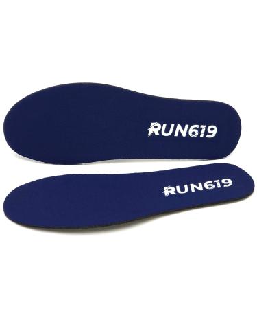 RUN619 Zero Drop Shoe Insoles - Thin Flat Medium Shoe Inserts w/No Arch Support - Foot Forming - Perfect for Running Walking Work or Hiking - Thin 3mm Insoles (Size E - Men's 11-12)