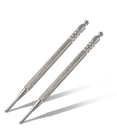 Acupressure pen meridian pen stainless steel acupressure rod ball 2.5mm 4.5mm acupuncture sticks for acupressure 2 pieces