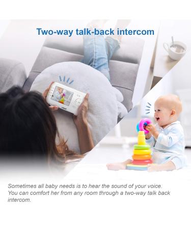 VTech Video Baby Monitor with 1000ft Long Range  Auto Night Vision  2.8 Screen  2-Way Audio Talk  Temperature Sensor  Power Saving Mode  Lullabies and Wall-mountable Camera with bracket  White 2.8" screen - Buy Online on GoSupps.com