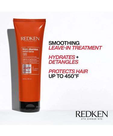 Redken Frizz Dismiss Rebel Tame Heat Protective Leave-In Cream 6.8 Fl. Oz - Sulfate Free Formula for Frizzy Hair | Protect Against Frizz - Buy Online on GoSupps.com