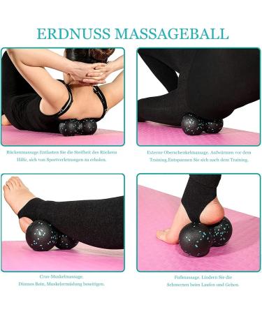 Kouclaa Spiky Ball Set - Peanut & Lacrosse Balls for Deep Tissue Massage Myofascial Release Yoga & Stress Relief - Buy Online on GoSupps.com