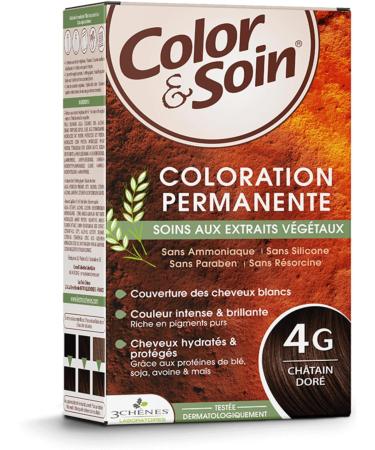  PARAVOSTRA Color & Soin 4G Golden Brown | 30 Day Hair Colour Kit | Total Coverage & Long Lasting Shine | White Hair Camouflaged Nourished & Hydrated | All Hair Types | Pack of 2 x 135 ml - Buy Online on GoSupps.com