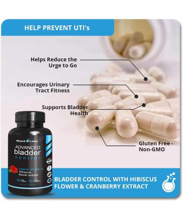 MaxX Labs Advanced Bladder Control UTI Cranberry Supplement - Potent Blend of Pumpkin Seed Oil 60 Caps + Apple Cider Vinegar Capsules with The Mother - Help Improve Energy Immunity Digestion 120 Ct - Buy Online on GoSupps.com