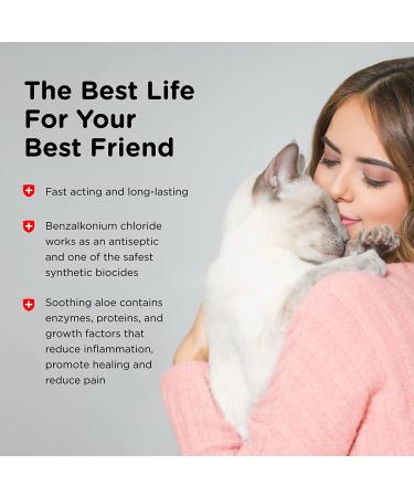 Nutri-Vet Antimicrobial Wound Spray for Cats | Soothing Aloe & Vitamin E Formula | Promotes Healing, Reduces Pain | 4oz - Buy Online on GoSupps.com