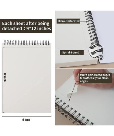 9x12 Top Spiral Bound Sketch Book - 100-Sheet Pack (68lb/100gsm) Acid-Free Art Paper for Drawing, Painting, Writing - Ideal for Kids, Adults, Beginners, Artists - Buy Online on GoSupps.com