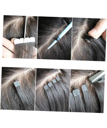 POPETPOP Real Hair Wig Straight Hair Extensions Tape in Hair Seamless Hair Extention Human Hair Wigs Invisible Hair Weaving medium Black - Buy Online on GoSupps.com
