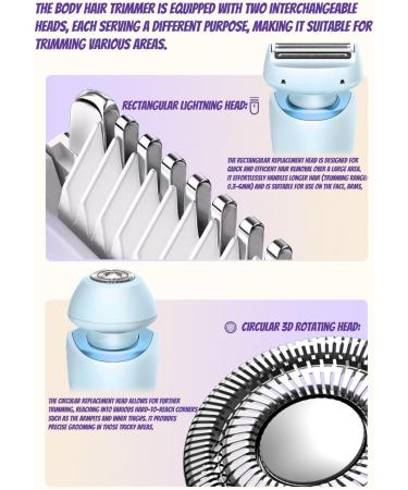 SHUWND 2 in 1 Electric Shaver Razors for Women Silkglide Pro-2024 Best Silk Glide Razor Modira Mermaid Shaver Silk Glide Epilator Waterproof Electric Razors for Women Pubic Hair Wet & Dry Blue - Buy Online on GoSupps.com