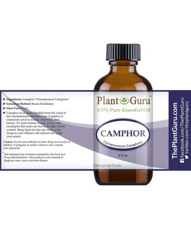 Camphor Essential Oil 2 oz | 100% Pure & Undiluted | Therapeutic Grade for Skin Hair Growth & Aromatherapy - Buy Online on GoSupps.com