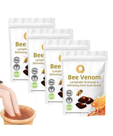 Bee Venom Lymphatic Drainage & Slimming Foot Soak Beads Bee Venom Foot Soak Body Detox Foot Soak Beads Aprolo Detoxingherbs Cleansing Foot Soak Beads (40PCS)