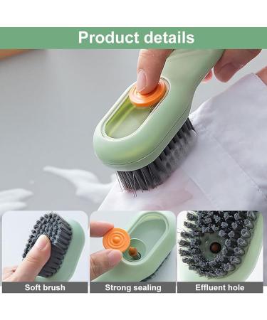 2 in 1 Multifunction Cleaning Brush New Injectable Multifunction Cleaning Brush Cleaning Brush with Soap Dispenser Shoe Washing Tool (Blue set) - Buy Online on GoSupps.com