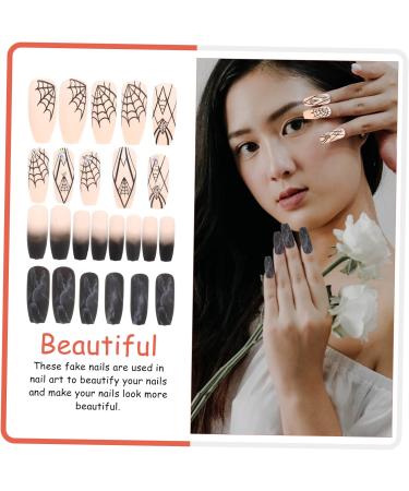 FRCOLOR 4 Sets Halloween Fake Nails Fake Nails Kit Manicure False Nail Nails Nails Nail Art Decoration Nail Decorations for Nail Art Manicure Supply Manicures Charm Abs - Buy Online on GoSupps.com