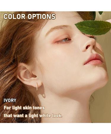 Moisturizing BB Cream Long Lasting Concealer CC Cream Full Coverage Liquid Foundation Makeup Hydrating Liquid Cream Under Eye Concealer(Ivory) - Buy Online on GoSupps.com