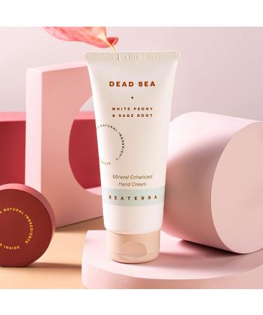 SEATERRA Dead Sea Mineral Hand Cream - 97% Natural, Vegan Formula for Dry Cracked Hands | 100 ml - Buy Online on GoSupps.com